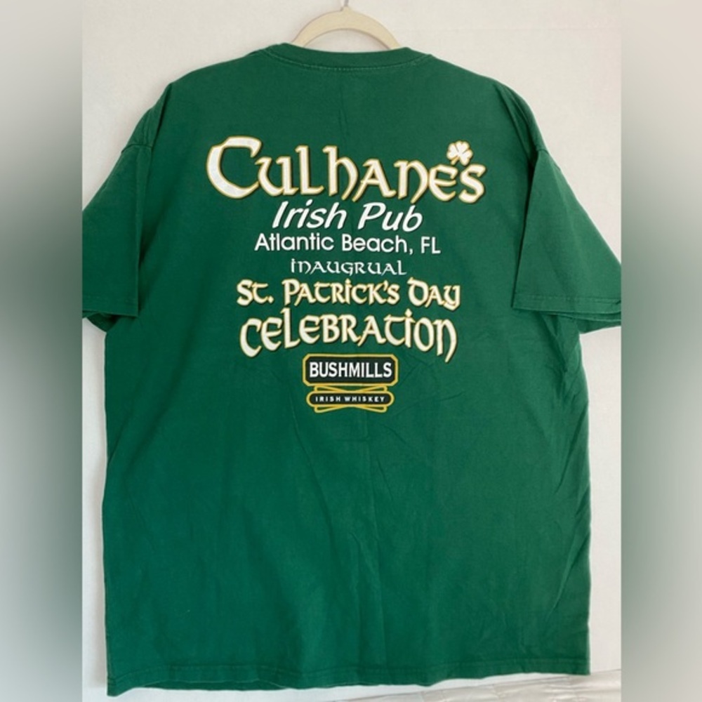 Vintage Culhane's Irish Pub Atlantic Beach FL St Patrick's Day Shirt Green XL
